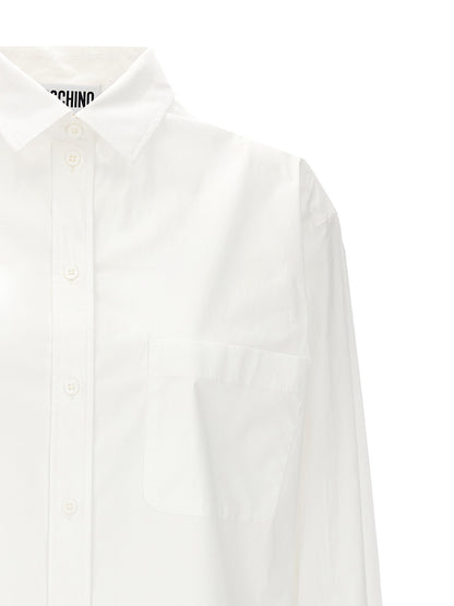 Camisa Moschino De Algodón Blanco Corte Clásico Moderno