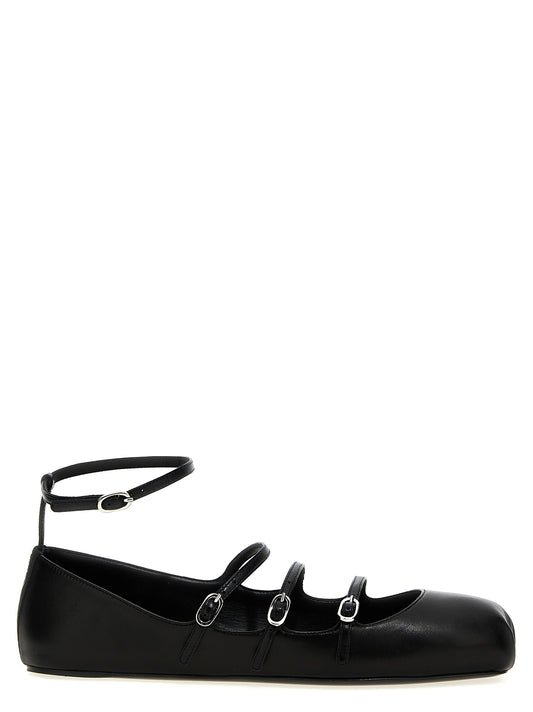 Bailarinas Alexander McQueen de piel de becerro negra