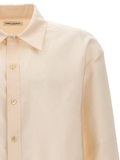 Blouse Saint Laurent en acétate beige pour femme
