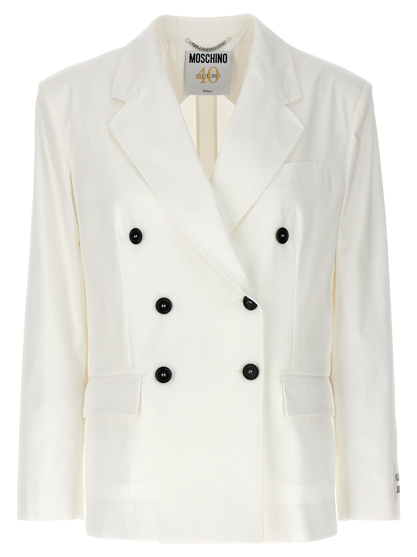 Blazer Moschino de algodón blanco