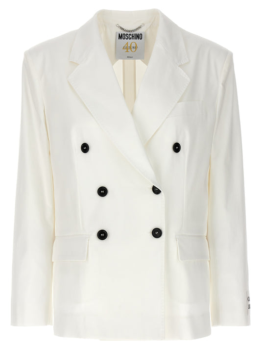 Blazer Moschino de algodón blanco