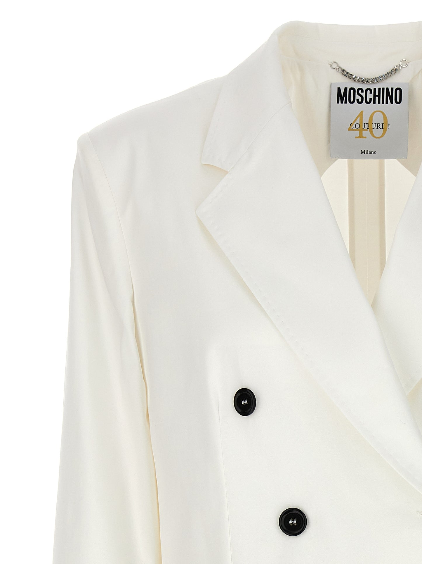 Blazer Moschino de algodón blanco