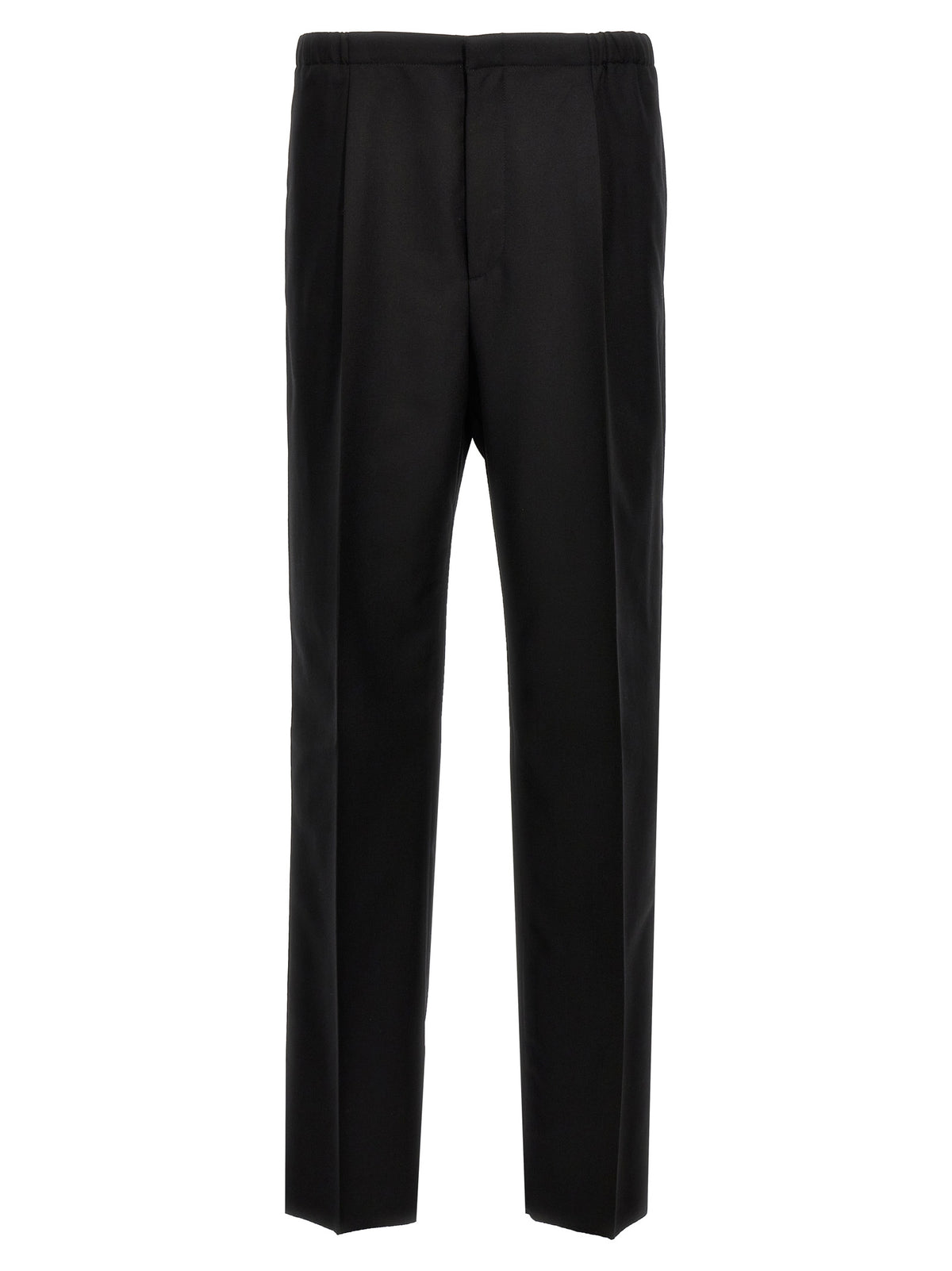 Fendi Pantalones De Vestir Negro De Lana Virgen
