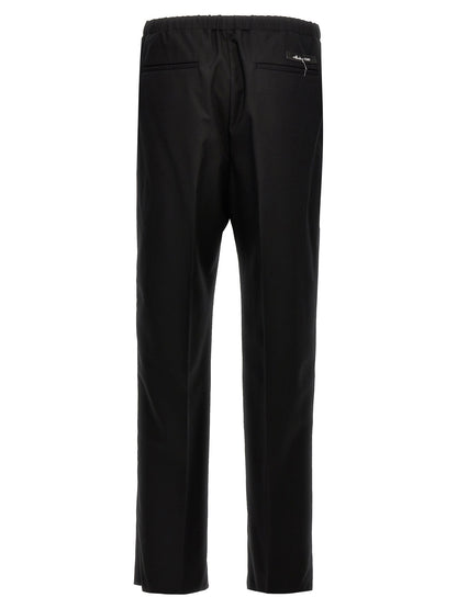 Fendi Pantalones De Vestir Negro De Lana Virgen