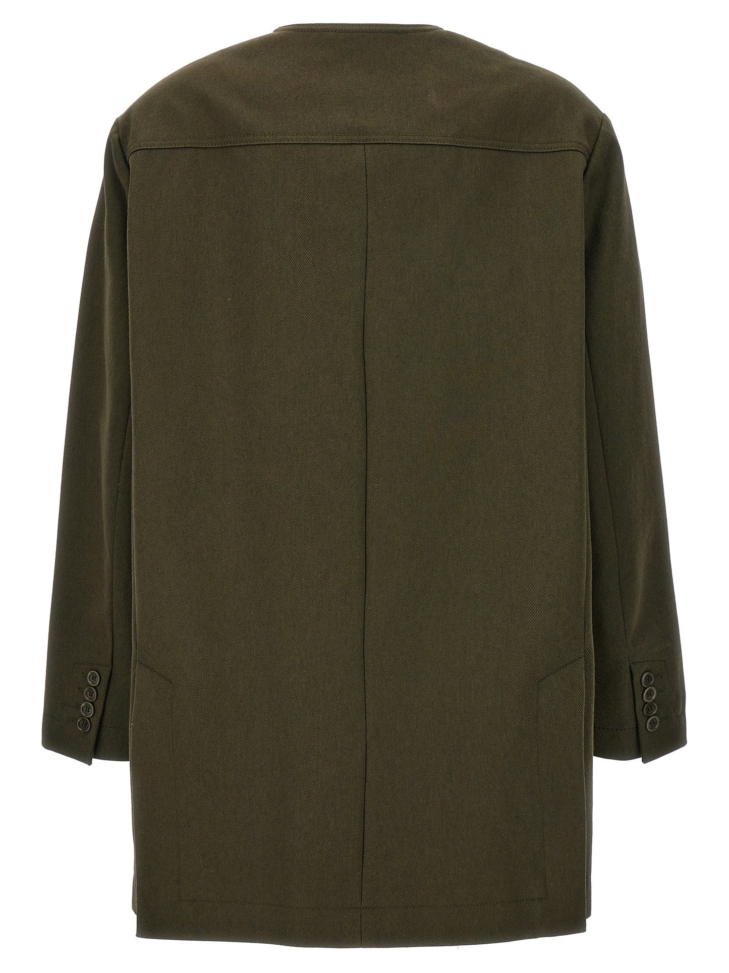 Chaqueta larga bicolor de algodón Max Mara