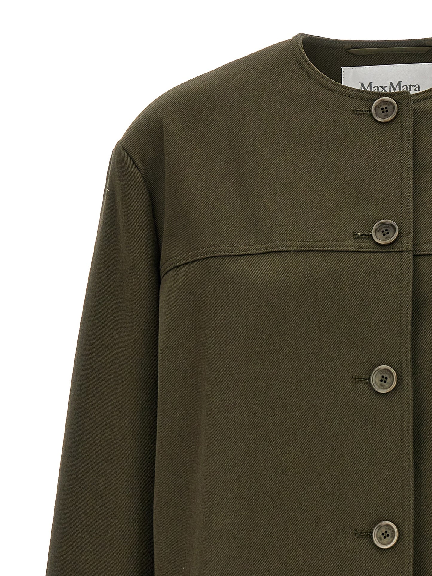 Chaqueta larga bicolor de algodón Max Mara