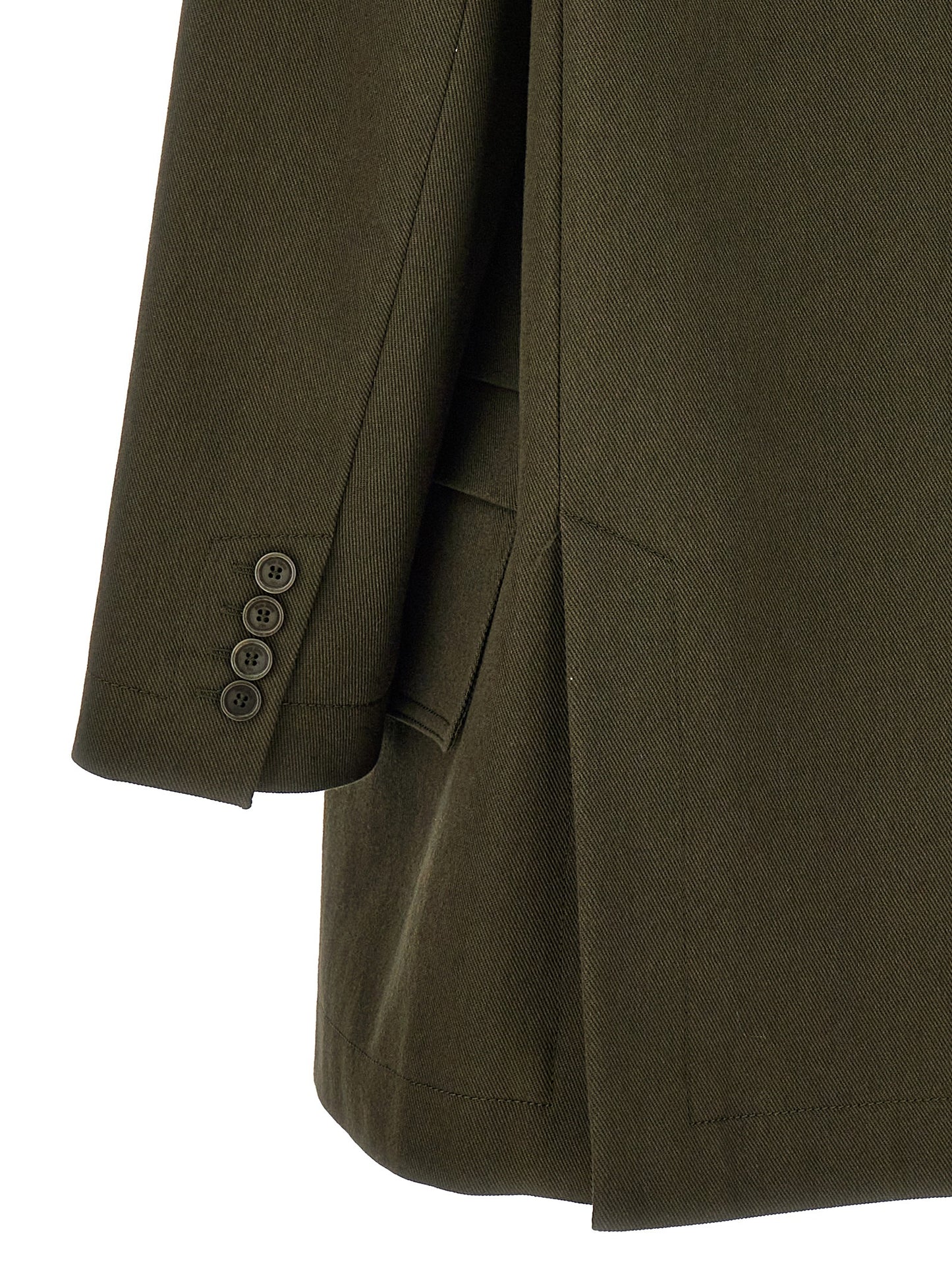 Chaqueta larga bicolor de algodón Max Mara