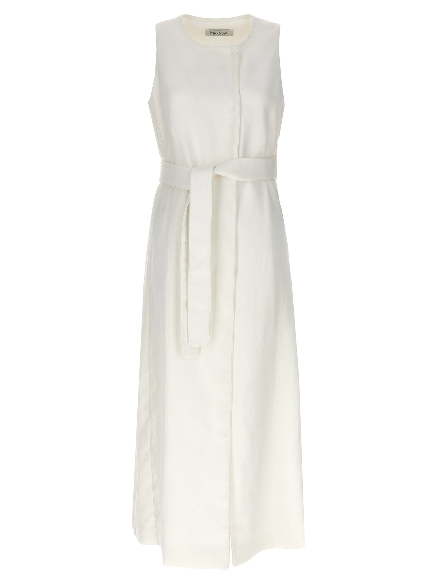 Chaqueta sin mangas de lino blanco Max Mara