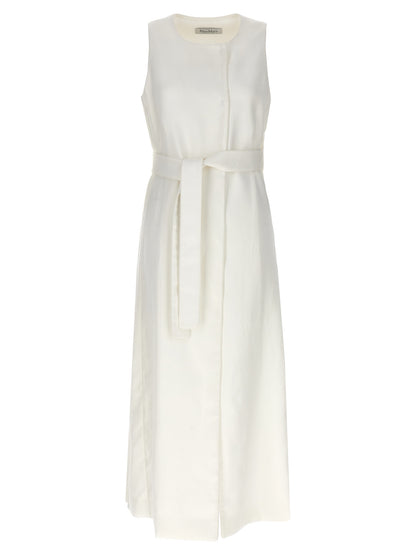 Chaqueta sin mangas de lino blanco Max Mara