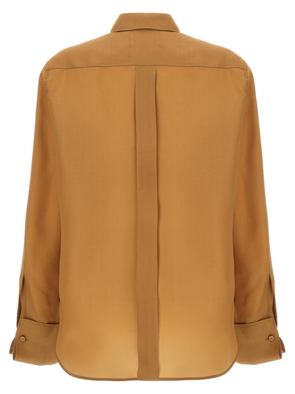 Blusa de seda beige Max Mara