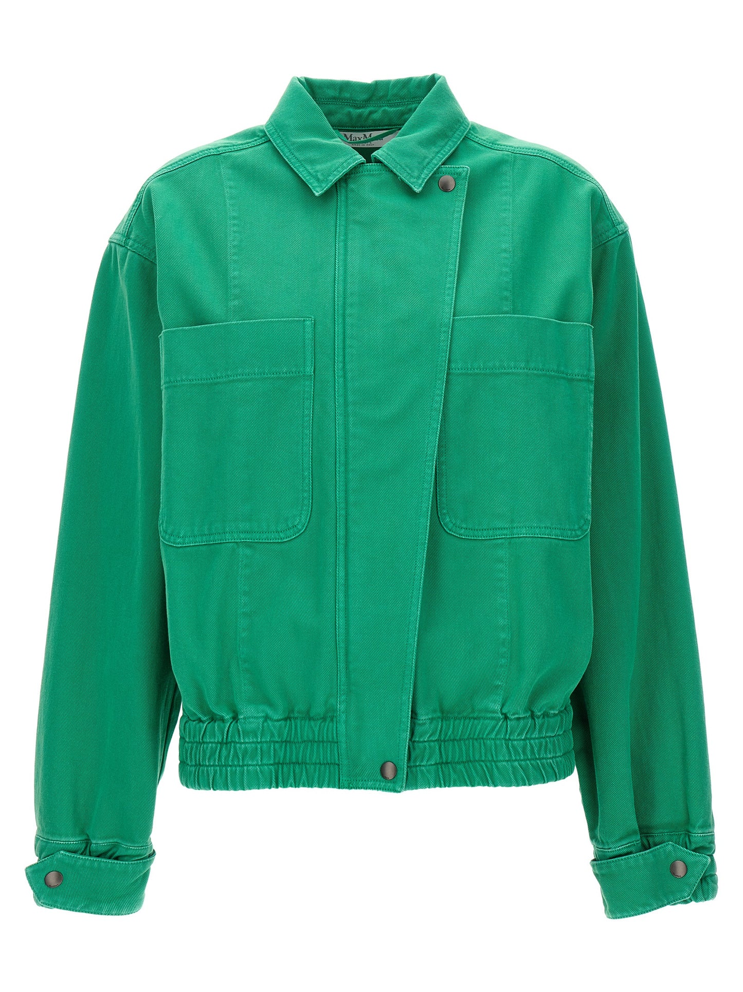 Chaqueta larga bicolor de algodón Max Mara