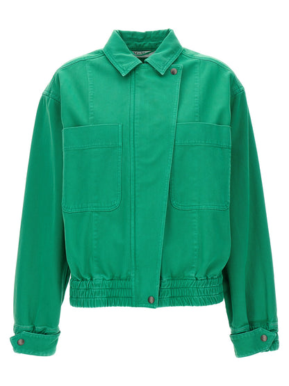 Chaqueta larga bicolor de algodón Max Mara