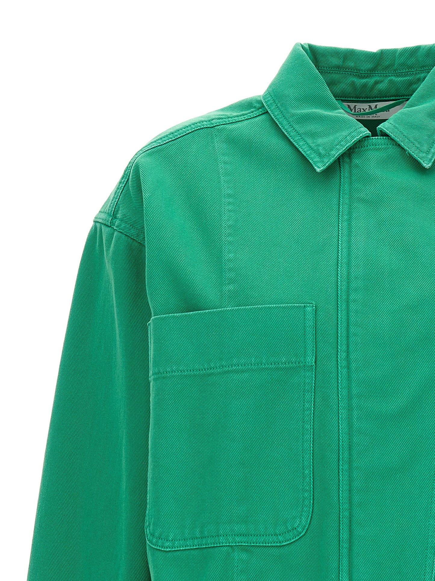 Chaqueta larga bicolor de algodón Max Mara