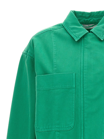 Chaqueta larga bicolor de algodón Max Mara