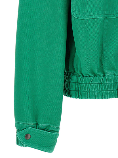 Chaqueta larga bicolor de algodón Max Mara