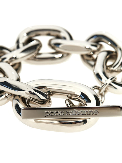 Pulsera de metal plateado de Paco Rabanne