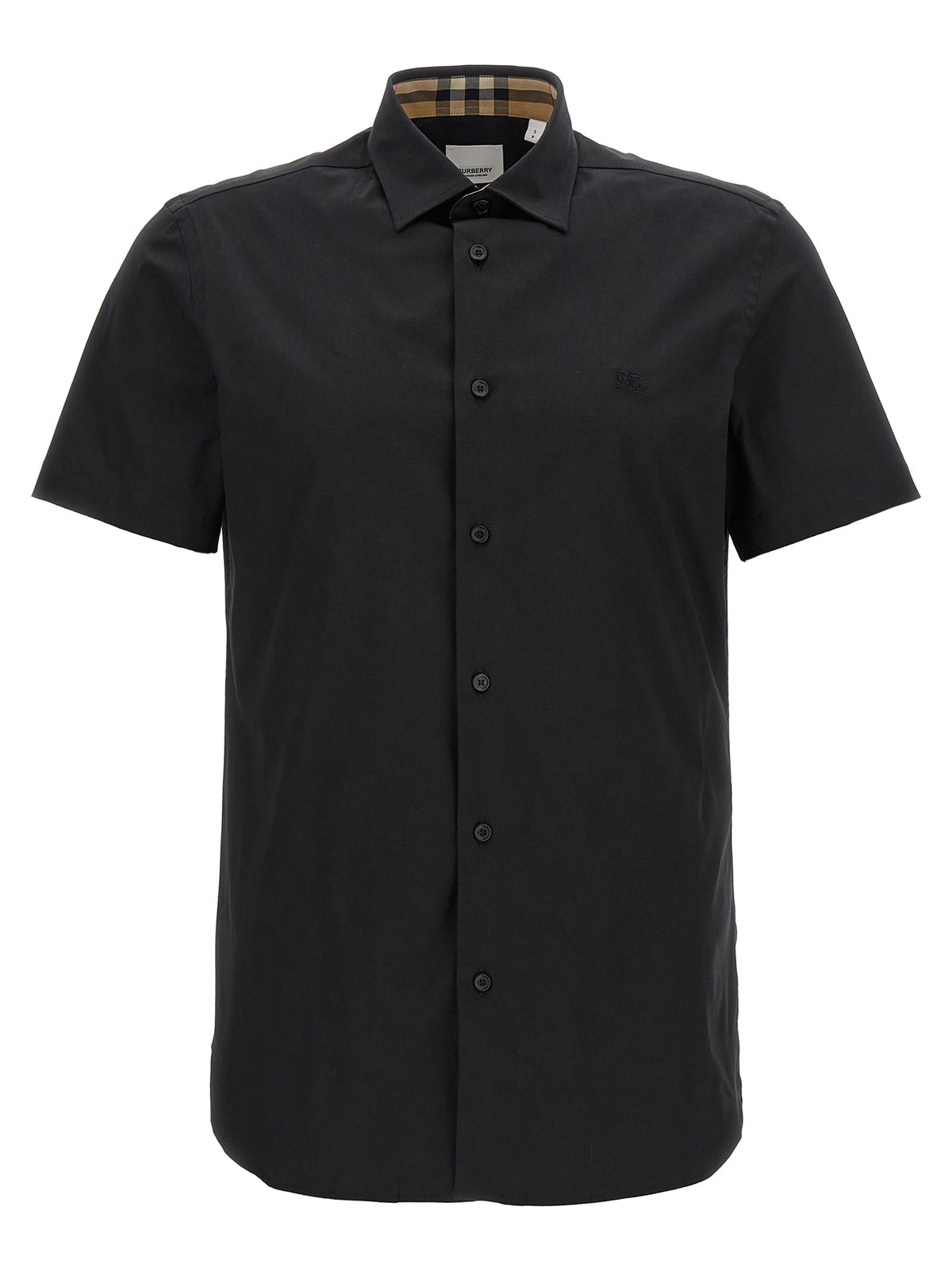 Black Stretchy Cotton Blouse Sherfield Model Burberry