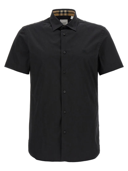 Black Stretchy Cotton Blouse Sherfield Model Burberry