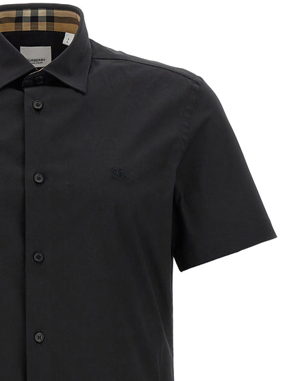 Black Stretchy Cotton Blouse Sherfield Model Burberry
