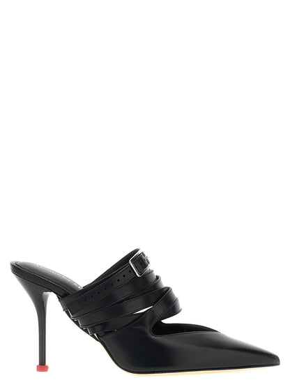 Alexander McQueen Escarpins en cuir de veau noir