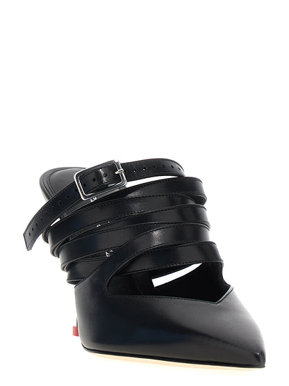 Alexander McQueen Escarpins en cuir de veau noir