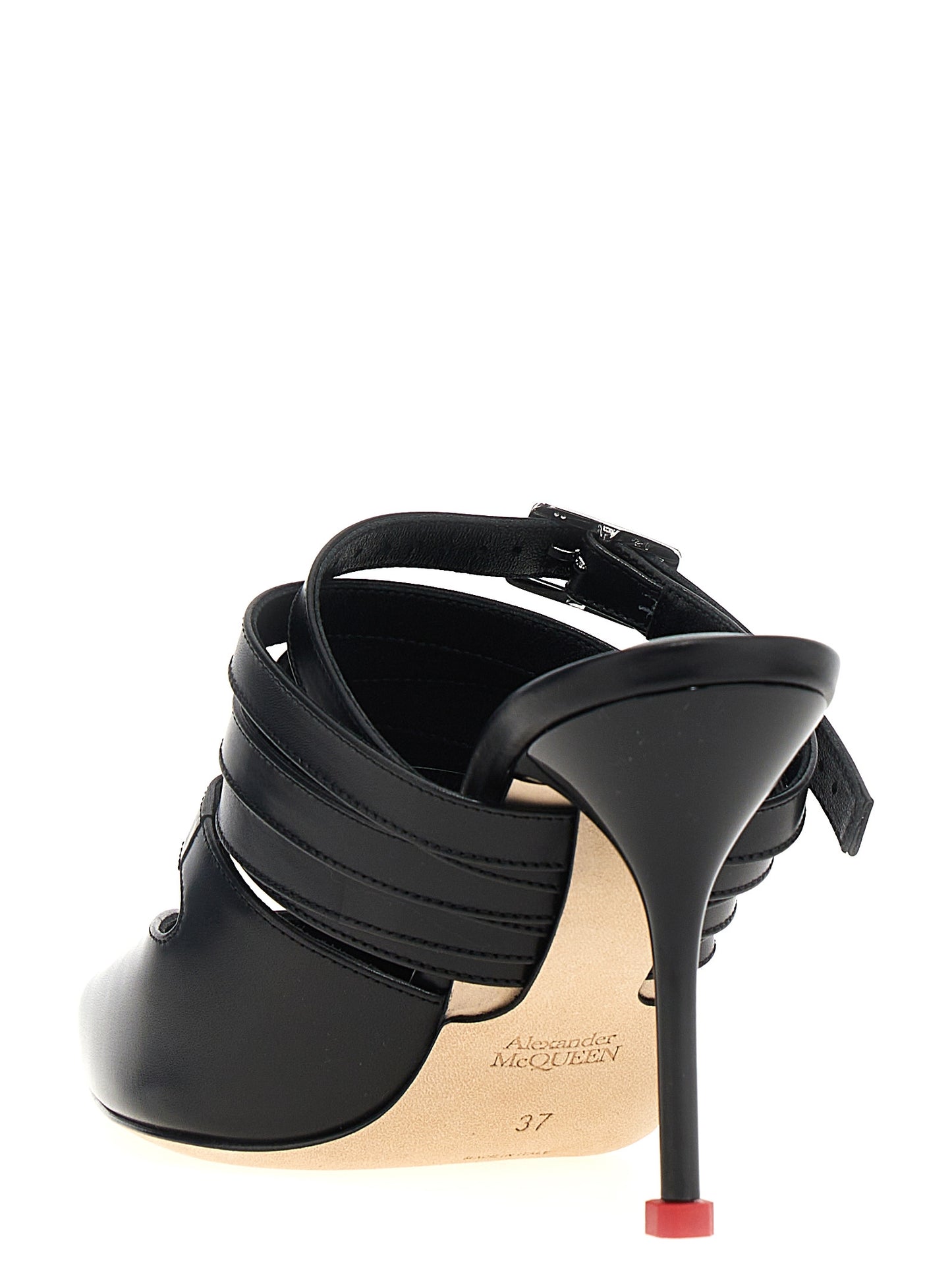 Alexander McQueen Escarpins en cuir de veau noir