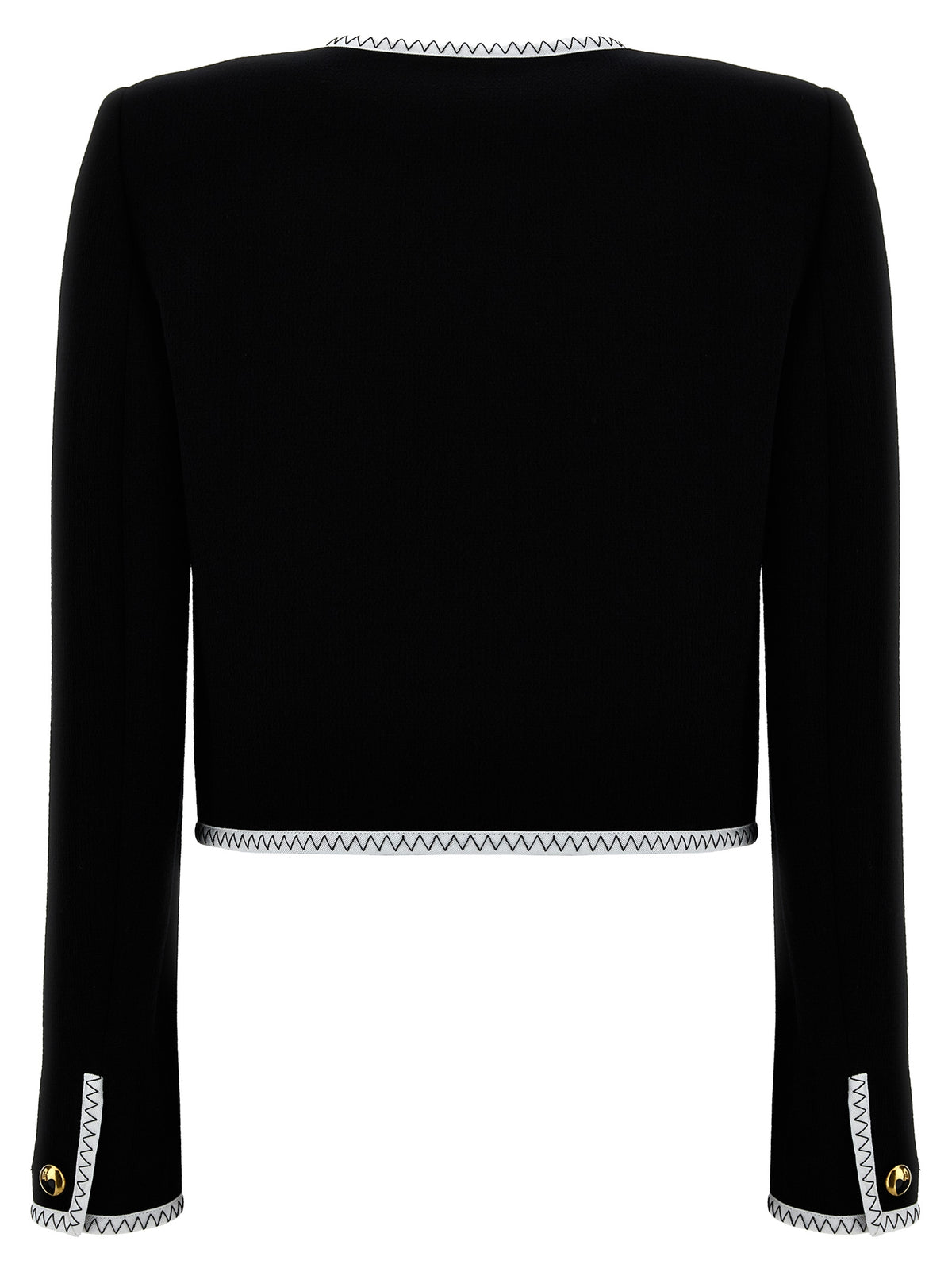 Chaqueta Moschino Bicolar De Viscosa Con Largo Completo