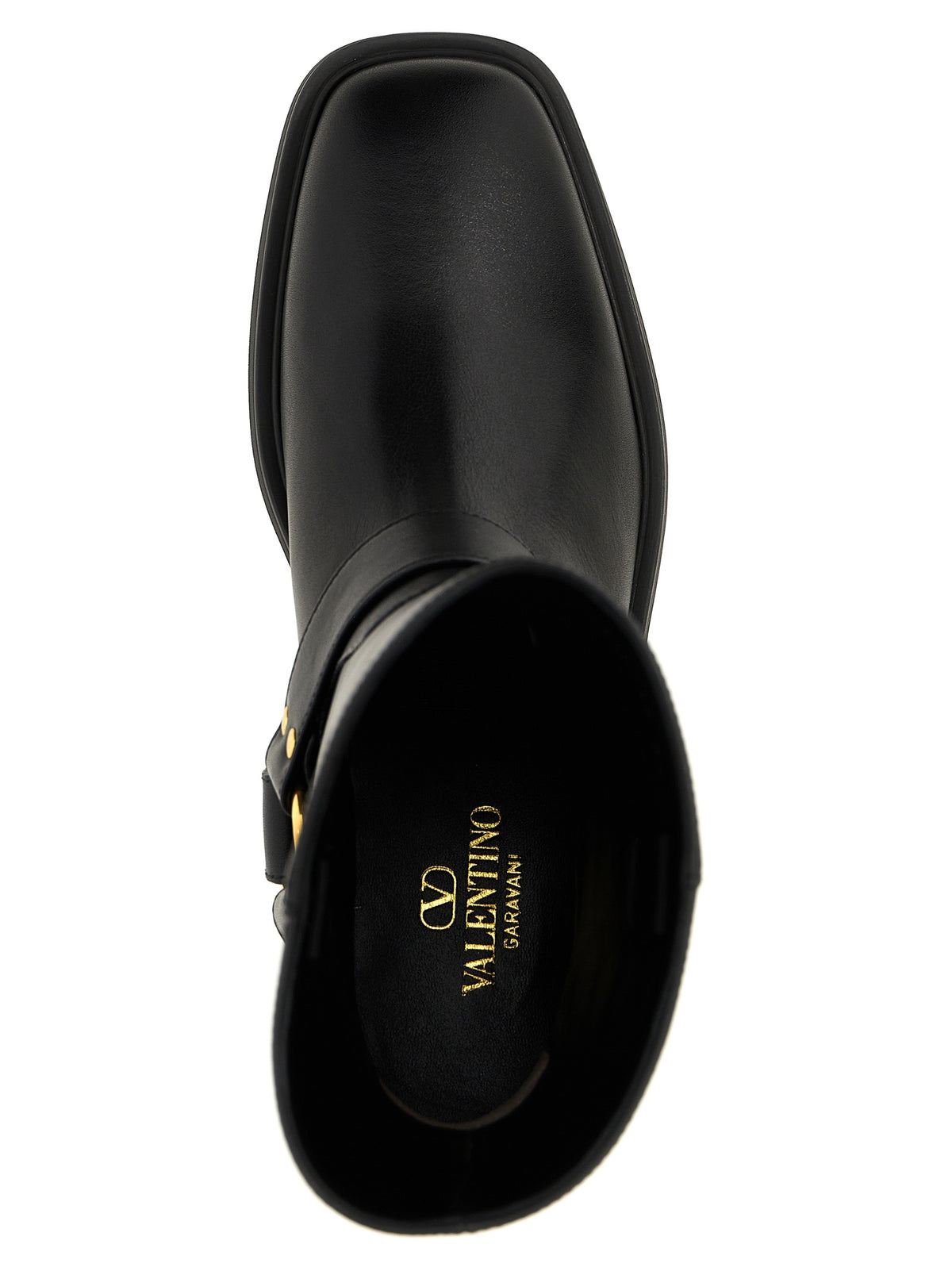 Valentino Garavani Black Calfskin Ankle Boots