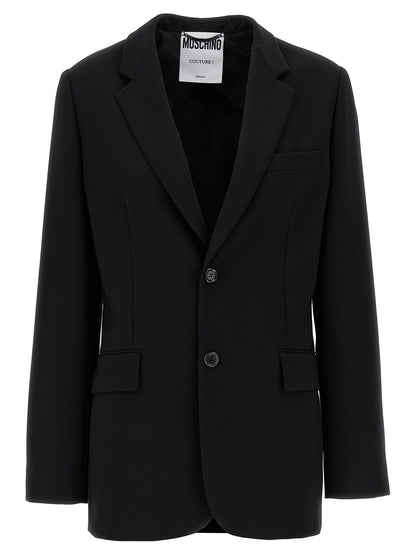 Blazer Moschino negro de poliéster
