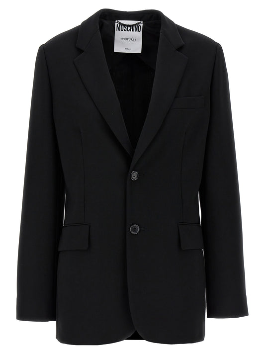 Blazer Moschino negro de poliéster