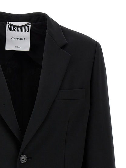 Blazer Moschino negro de poliéster
