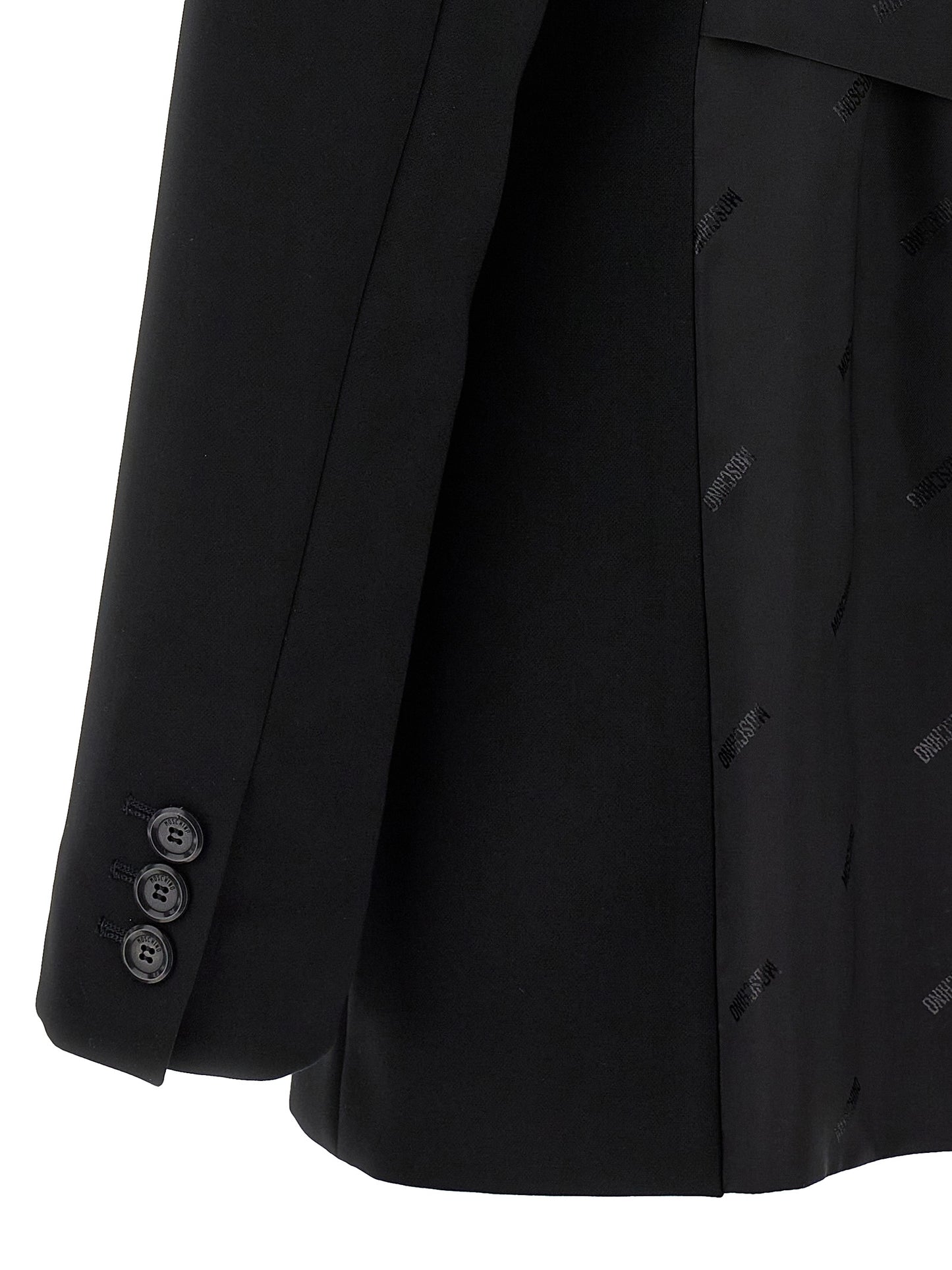 Blazer Moschino negro de poliéster