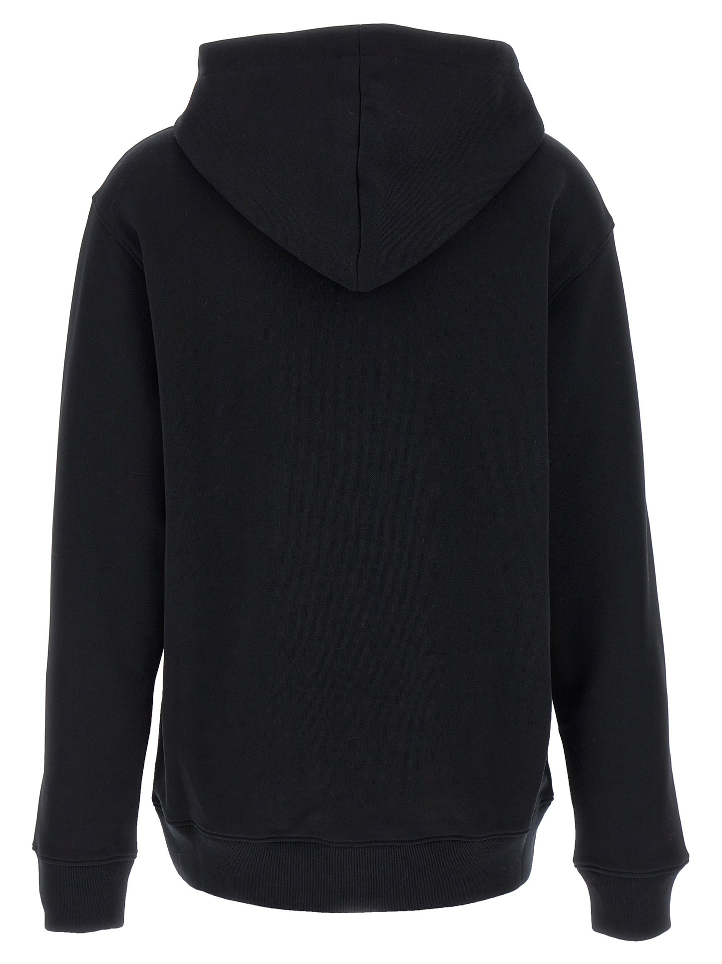 Sweat-shirt Moschino en coton noir avec broderie frontale
