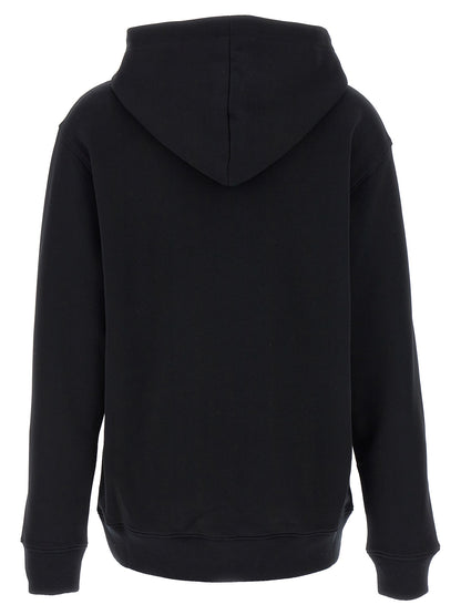 Sweat-shirt Moschino en coton noir avec broderie frontale