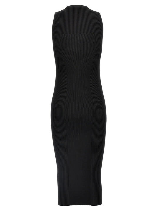 Vestido Midi Alexander McQueen En Viscosa Negra
