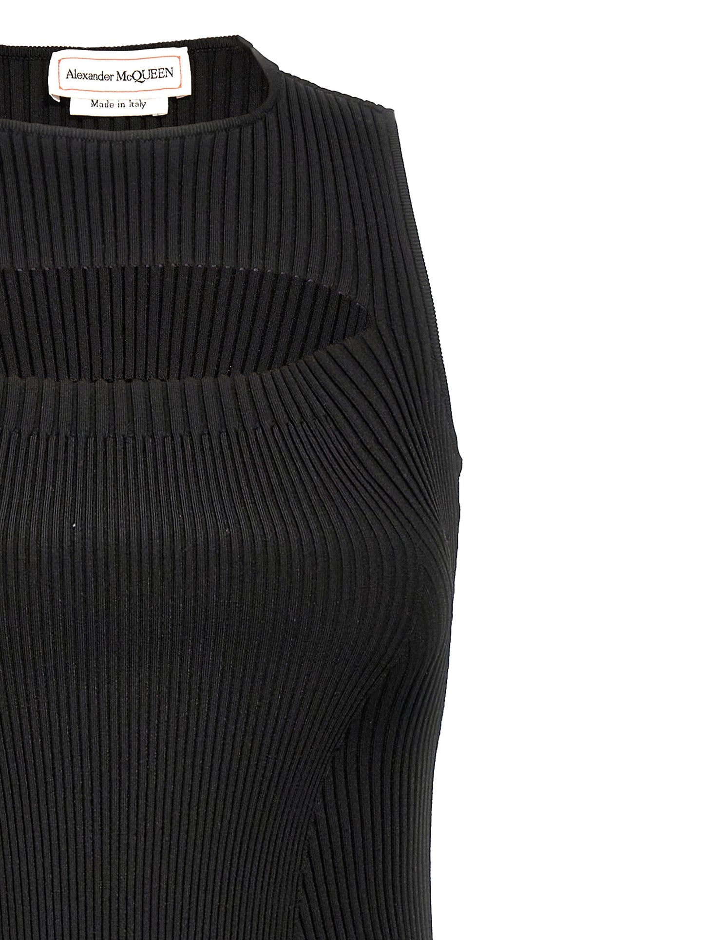 Vestido Midi Alexander McQueen En Viscosa Negra