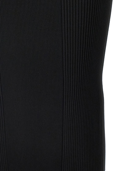 Vestido Midi Alexander McQueen En Viscosa Negra