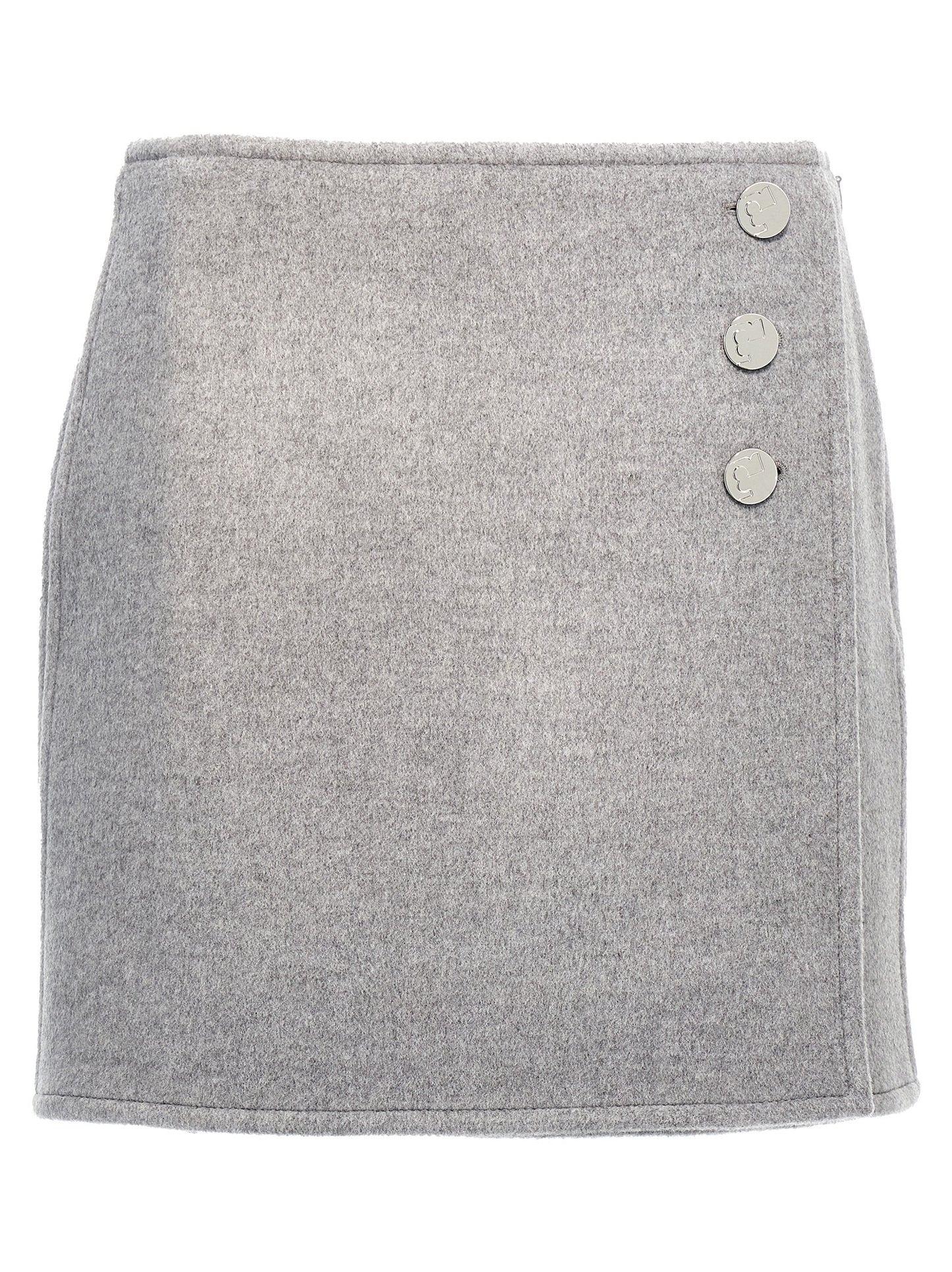 Falda larga de lana gris Tory Burch