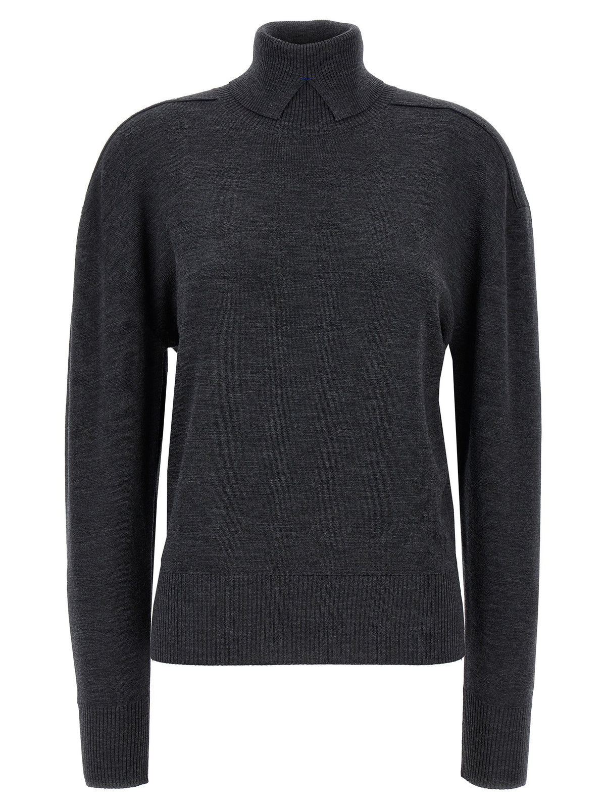 Burberry Cardigan De Lana Gris - Corte Clásico Y Perfil Moderno