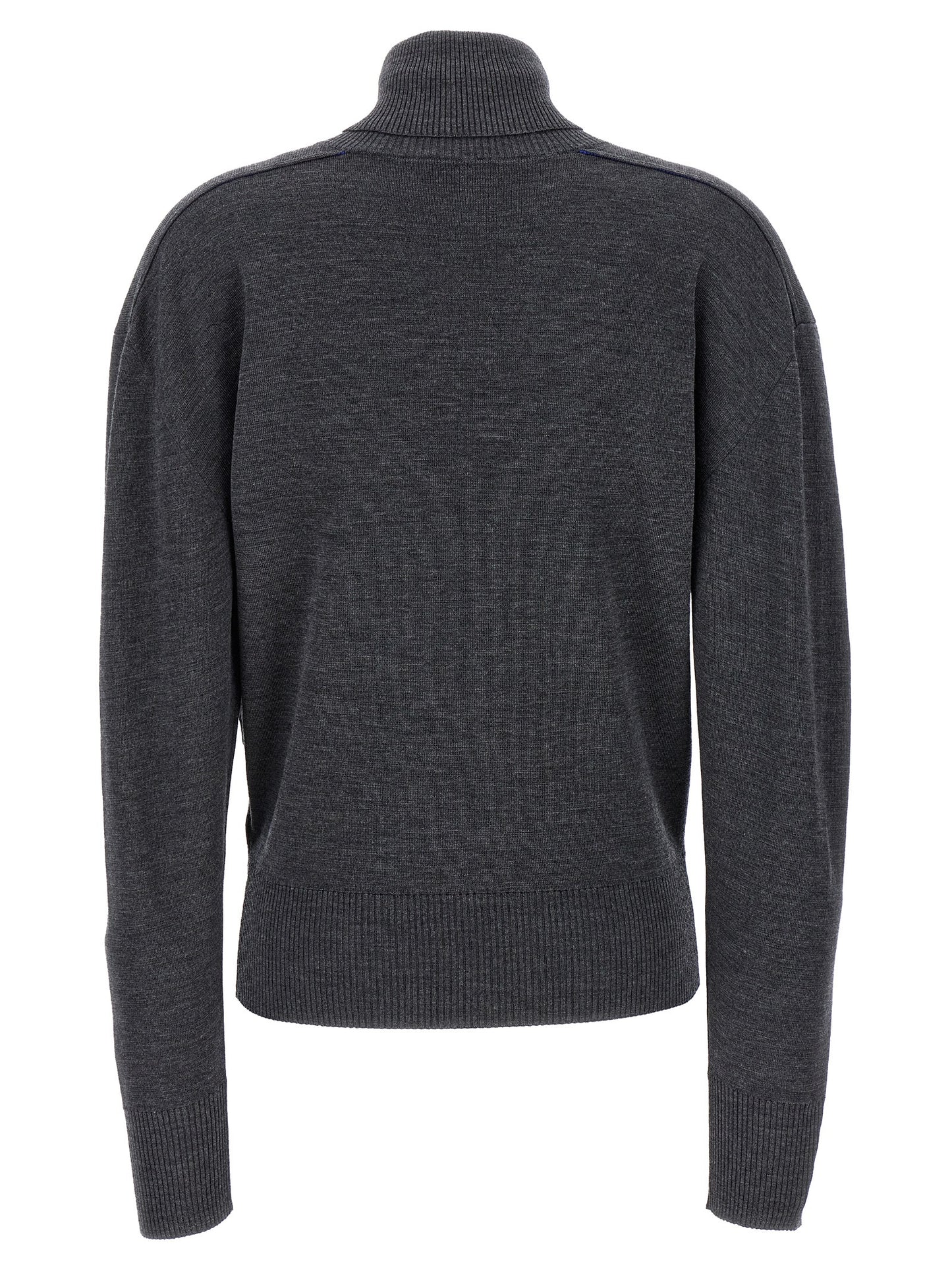 Burberry Cardigan De Lana Gris - Corte Clásico Y Perfil Moderno