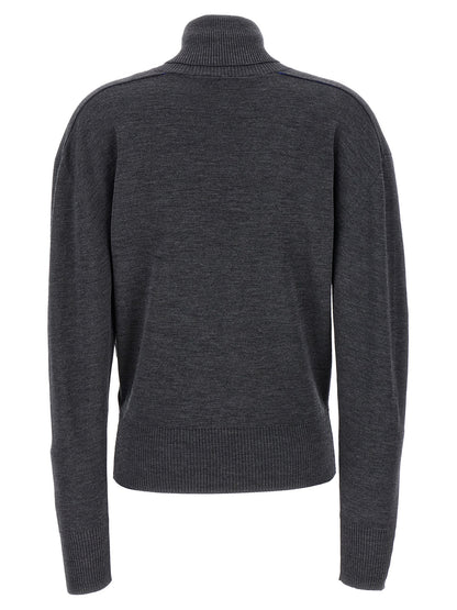 Burberry Cardigan De Lana Gris - Corte Clásico Y Perfil Moderno