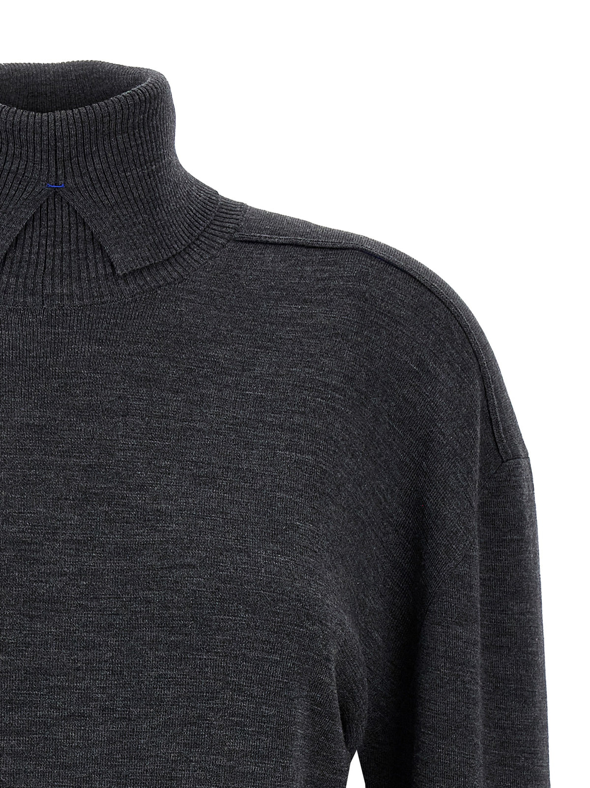 Burberry Cardigan De Lana Gris - Corte Clásico Y Perfil Moderno