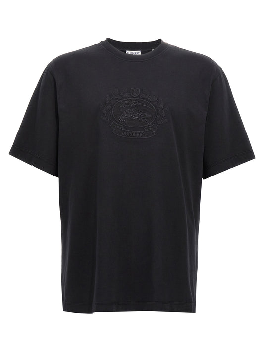 Camiseta de algodón negra de Burberry
