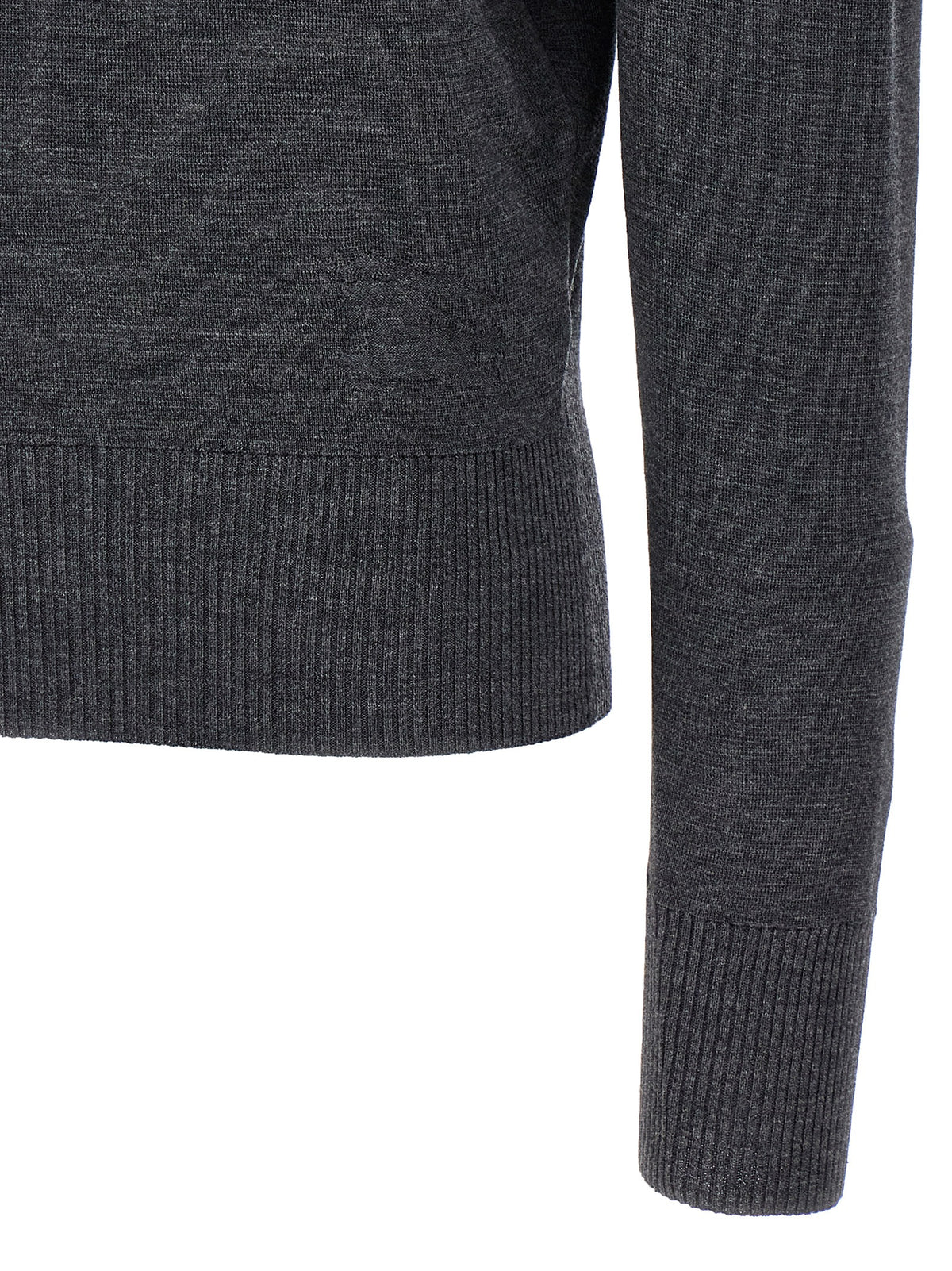 Burberry Cardigan De Lana Gris - Corte Clásico Y Perfil Moderno