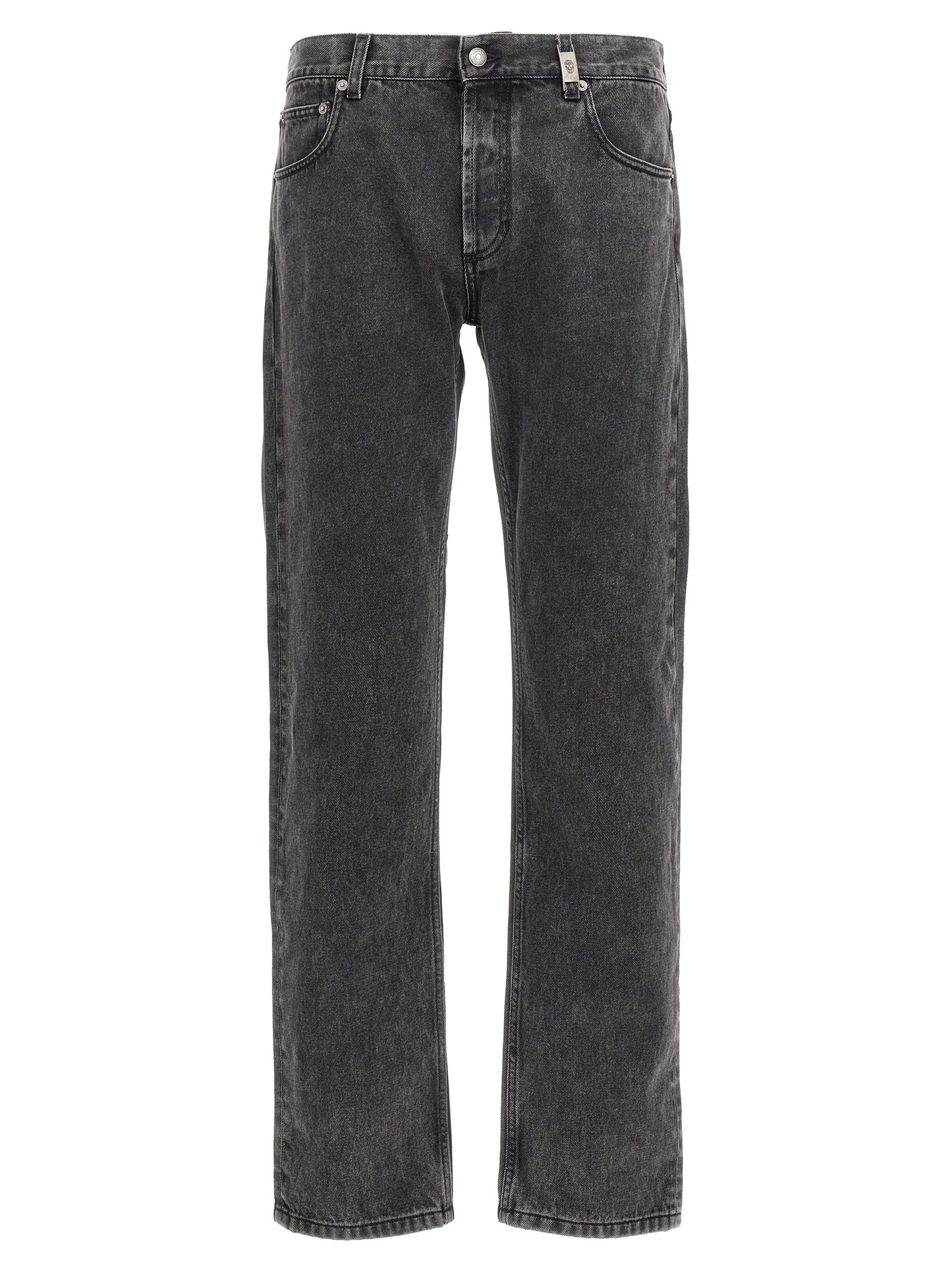 Alexander McQueen Black Cotton Straight Leg Jeans