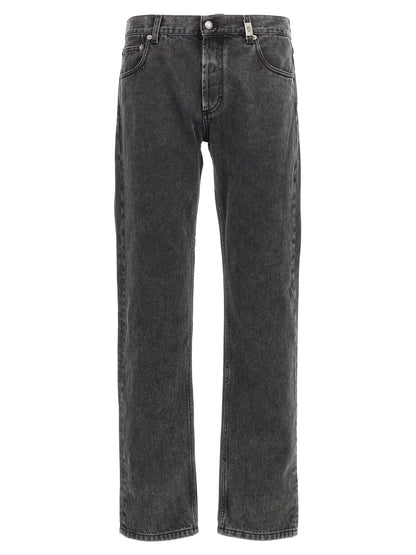 Alexander McQueen Black Cotton Straight Leg Jeans