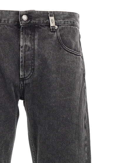 Alexander McQueen Black Cotton Straight Leg Jeans