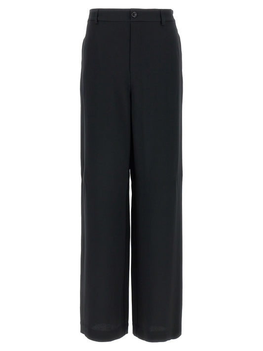 Pantalones casuales Moschino de acetato negro