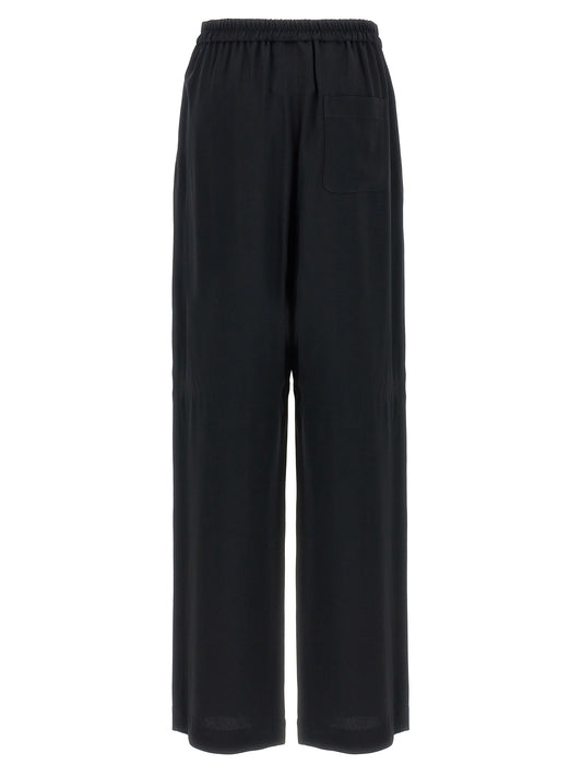Pantalones casuales Moschino de acetato negro