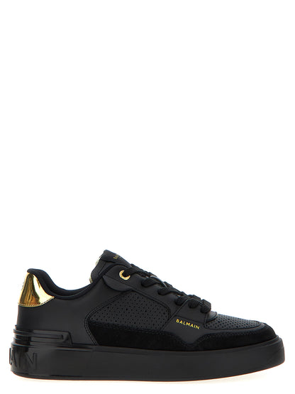 Baskets Balmain En Cuir De Veau Noir